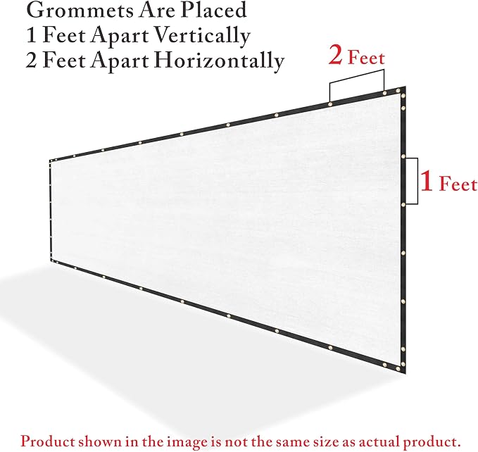 Royal Shade Custom Size 4' x 5' White Fence Privacy Screen Windscreen Cover - Image 9