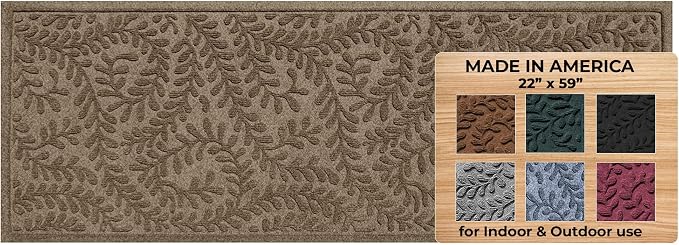 WaterHog Indoor/Outdoor Door Mat, Made in USA, Durable & Skid-Resistant Front by BungalowFlooring