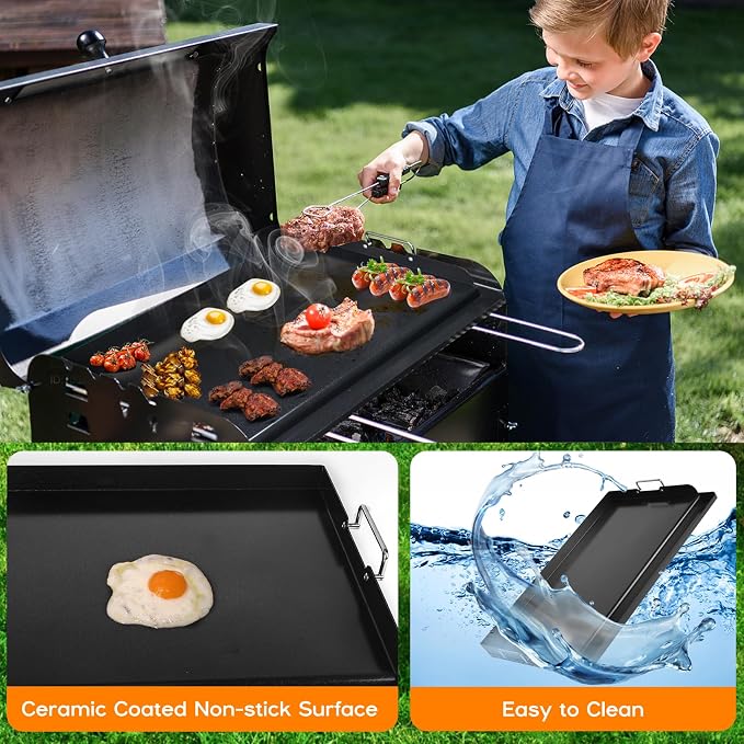 Skyflame Nonstick Griddle Top for Gas Grill, Fit for Camping, Tailgating - Image 6