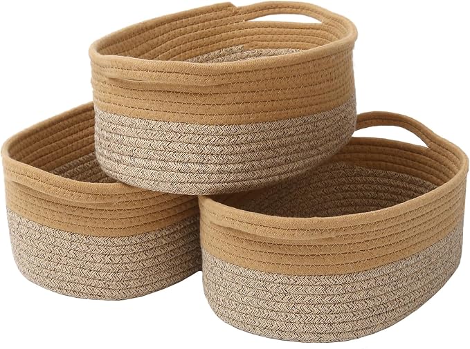 Woven Basket, Small Rope Storage Bin by JMvicyroam