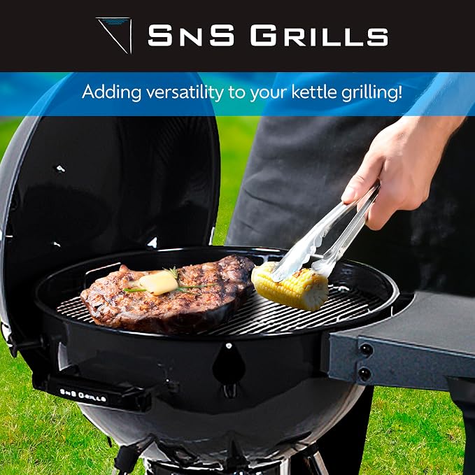 SnS Grills EasySpin Charcoal Grill Cooking Grate, 304 Stainless Steel, Large - Image 6