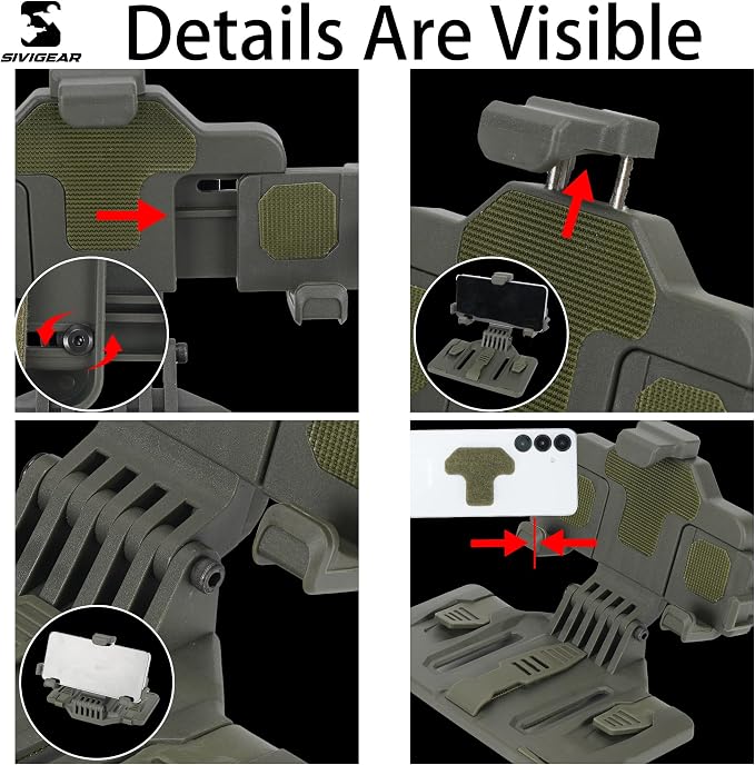 Tactical Phone Holder Available in Full Size Plate Carrier Phone Mount Adjust - Image 3