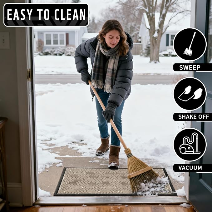 Yimobra Large Door Mat 47x24, All-Weather Waterproof Outdoor Mats - Image 4