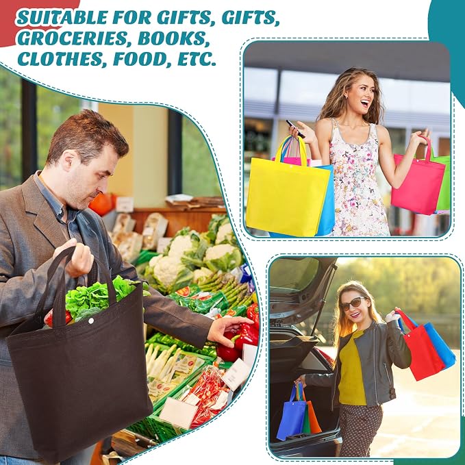Paterr 150 Pcs Reusable Grocery Bags Bulk Large Grocery Shopping Tote - Image 6