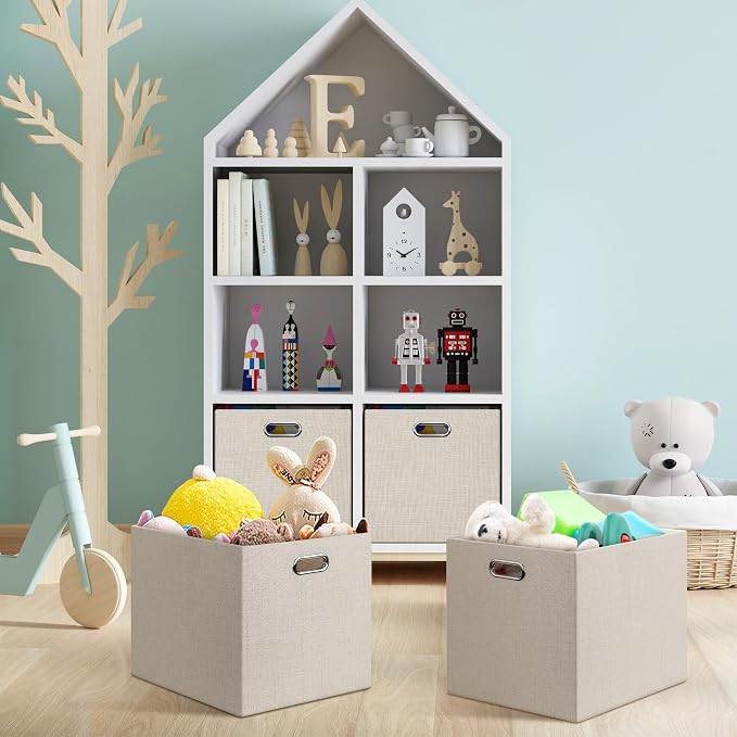 Posprica 13x15x13in Collapsible Storage Bins, Fabric Foldable Cube Storage Boxes - Image 8