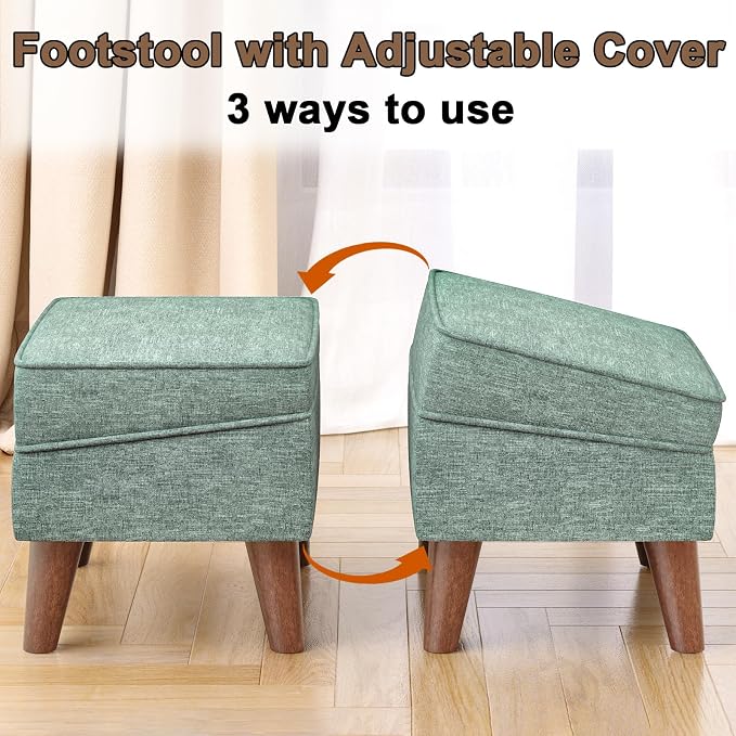 Small Footstool Ottoman, Footstool - Image 4