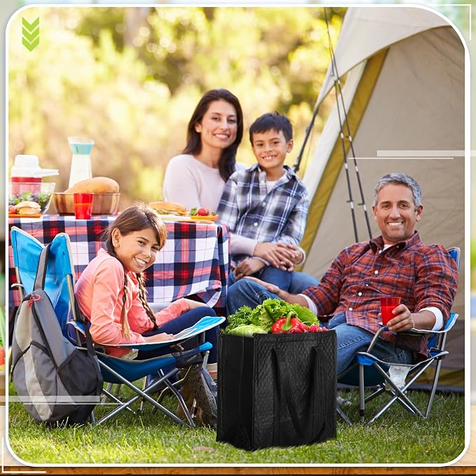 10 Pack Large Insulated Grocery Bags Reusable Shopping Bags - Image 3