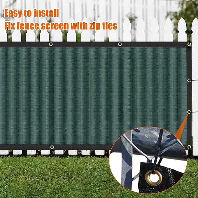 AYOHA 4' x 50' Privacy Fence Screen Fabric Mesh Shade Net Cover, Heavy Duty 160 - Image 6