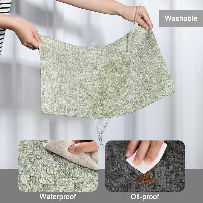 Myir JUN Placemats Dual Sided, Faux Leather Place Mats Set of 8 Indoor Placemats - Image 4