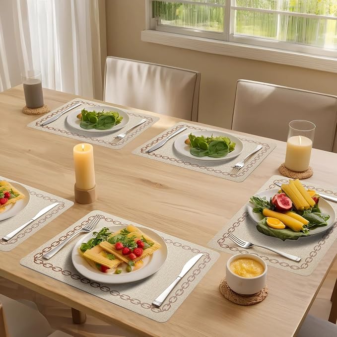 Placemats Set of 6, Heat Resistant & Waterproof Table Mats - Image 7