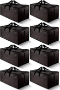 8 Pack Large Strong Bags with Zippers & Carrying Handles by HOMESURE