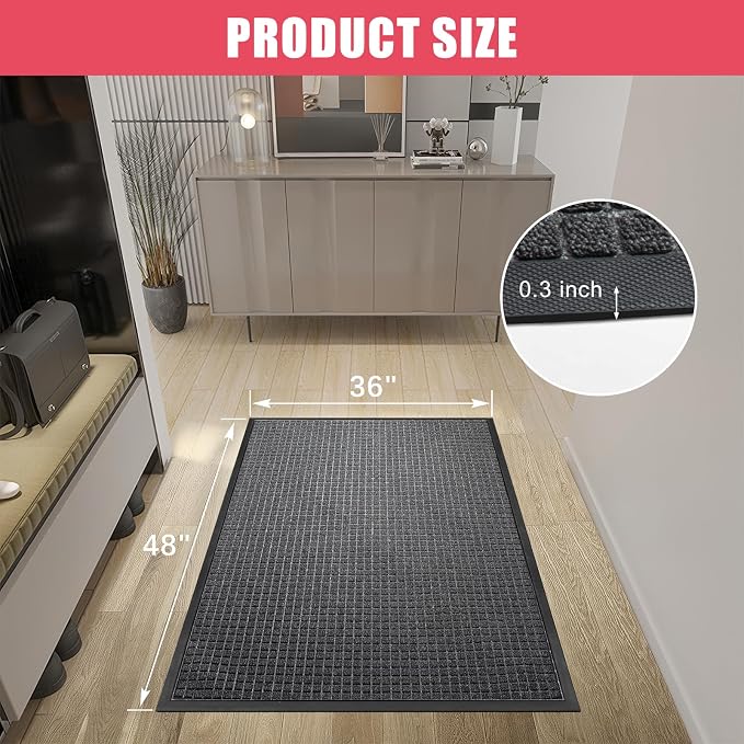 Kuyal Front Door Mat, Waterproof Welcome Mats - Image 3