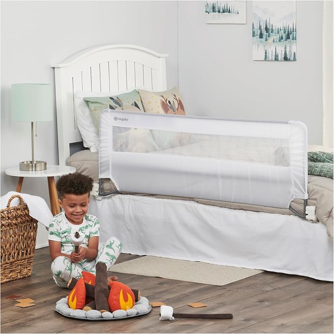 Regalo Swing Down 54-Inch Extra Long Bed Rail Guard, - Image 3
