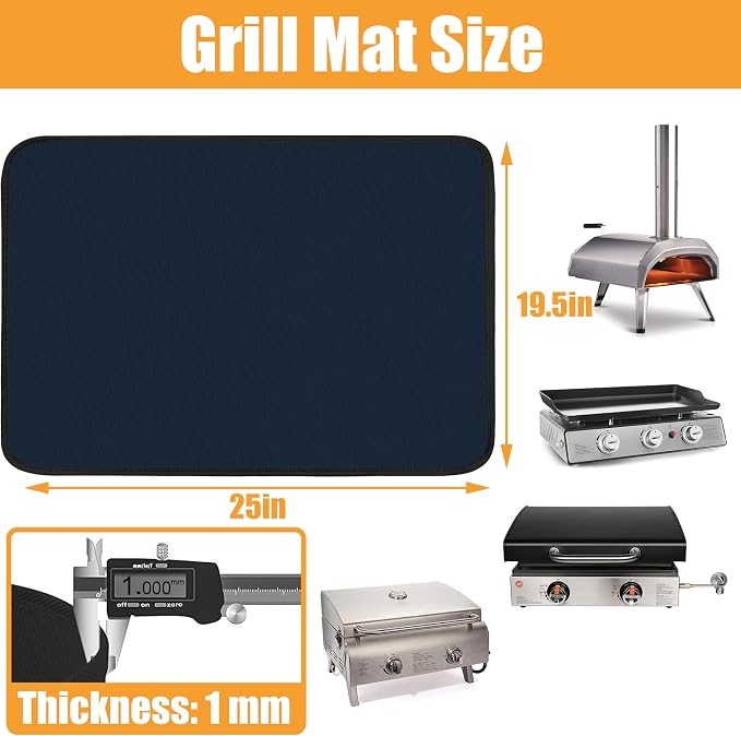 Blue 25x19.5 Inch Heat Resistant Mat - Image 3
