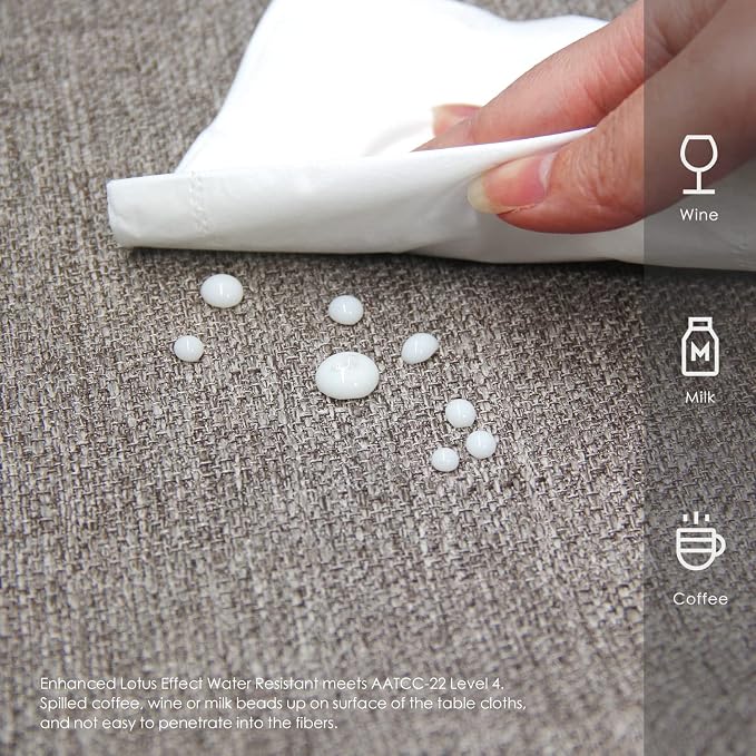 BALCONY & FALCON Small Square Tablecloth Washable Wrinkle Resistant and Water - Image 3