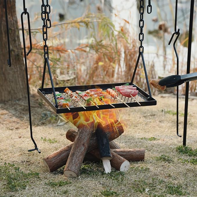 REDCAMP Swing Campfire Grill Stand - Image 8