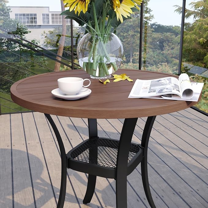 VICLLAX 27.5" Outdoor Round Patio Table - Image 5