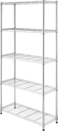 Whitmor 5 Tier Shelving Unit, Metal Storage Shelves, 400 lbs Capacity per Shelf by Whitmor