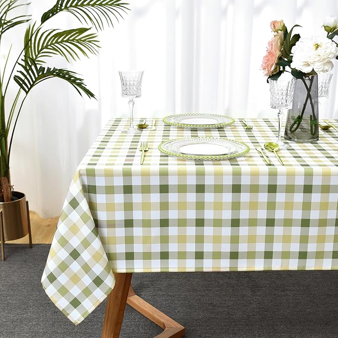 Waterproof Plaid Tablecloth Fabric - Image 4