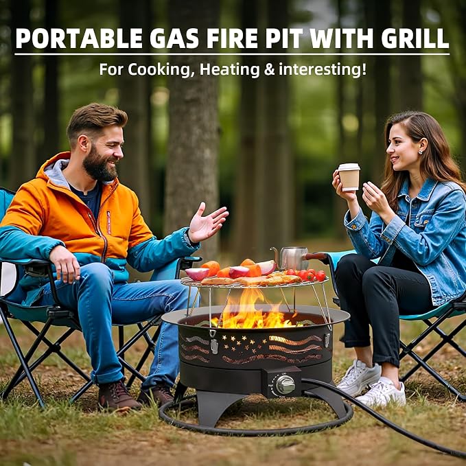 24 Inch Portable Propane Fire Pit - Image 6