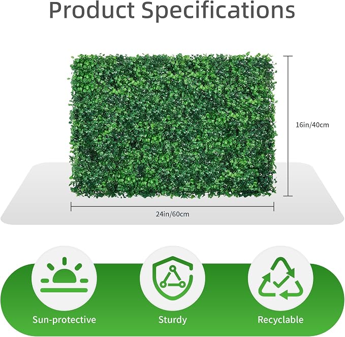 24x16 Inch Artificial Boxwood Panels - Image 2