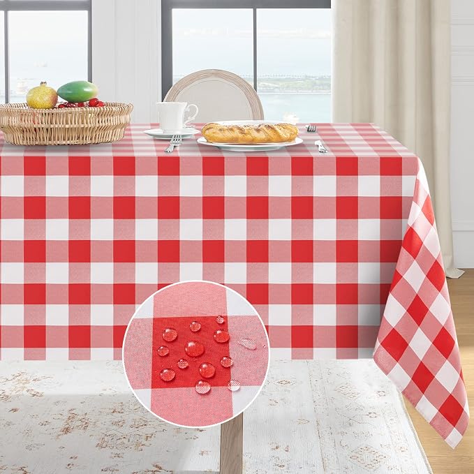 Softalker Gingham Checkered Tablecloth Rectangle by Softalker