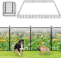 Garden Fence with Gate Metal Fencing Outdoor by Jhsomdr