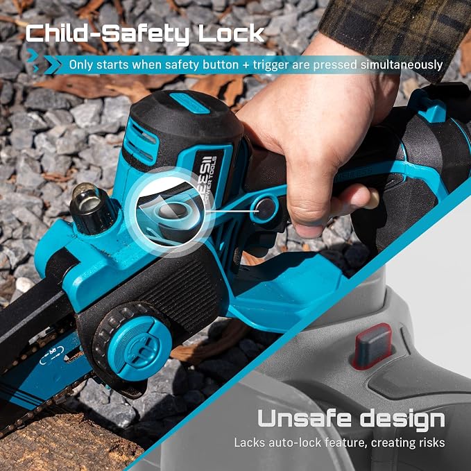 SEESII 8-Inch Cordless Mini Chainsaw, 2025 Upgraded Brushless Motor, Electric - Image 8