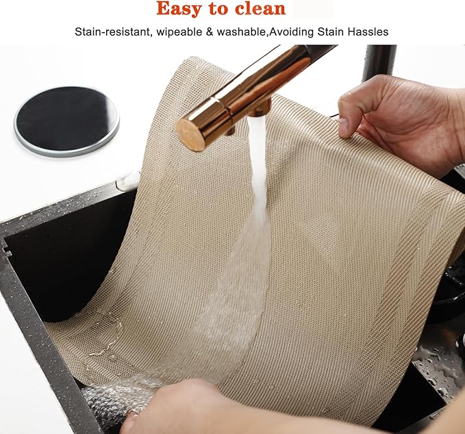 Placemats Set of 4, Heat and Stain Resistant Indoor/Outdoor Place mats - Image 5