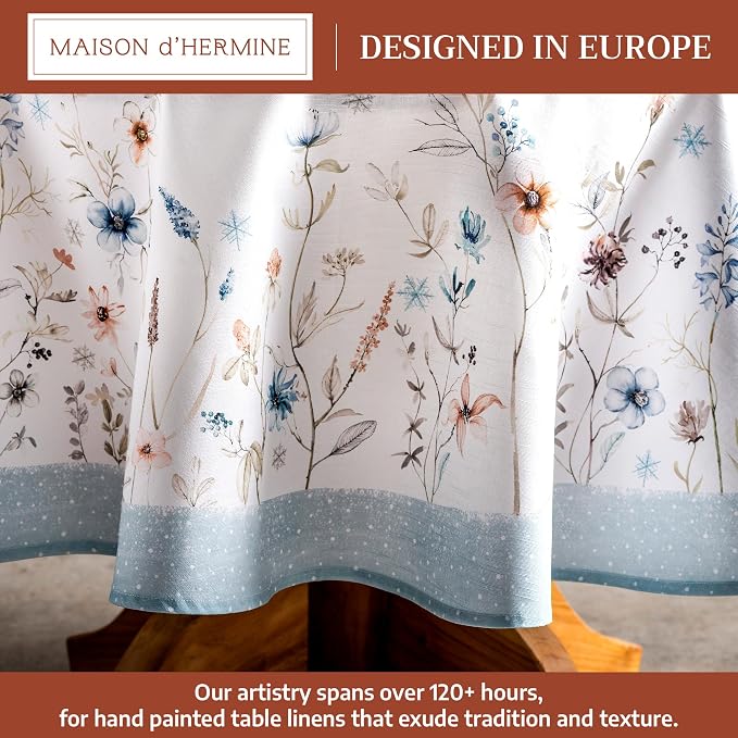 Maison d' Hermine Table Cloth Round Table 100% Cotton 69 Inches Fall Tablecloth - Image 2