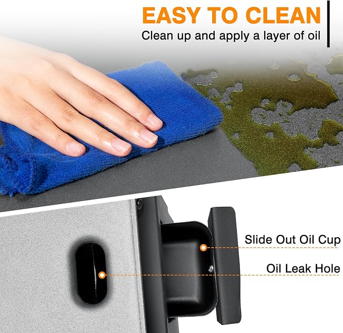3 Burner Foldable Gas Griddle, 32 Inch Stainless Steel Portable Detachable - Image 4