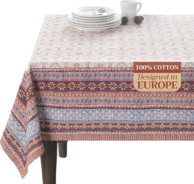 Maison d' Hermine Table Cloth Square Table 100% Cotton 54 x 54 Inches Fall by MaisondHermine