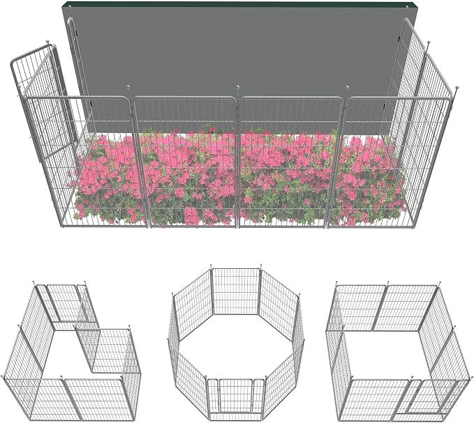 FXW Garden Fence Outdoor for The Yard – 45in x 18.2ft Heavy Duty Metal Animal by FXW