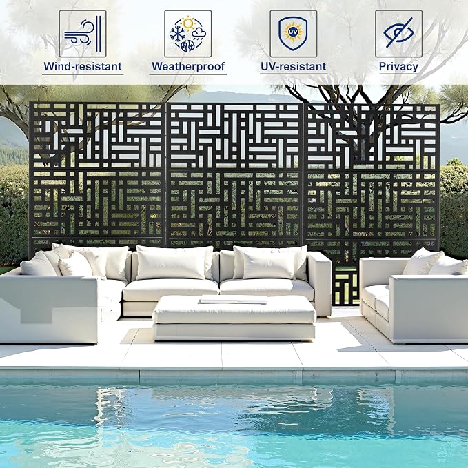 Outdoor Privacy Screen, Freestanding Privacy Fence Panels - Image 3