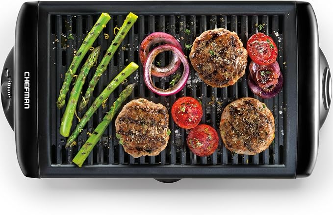 Chefman Electric Smokeless Indoor Grill w/ Non-Stick Cooking Surface & by Chefman
