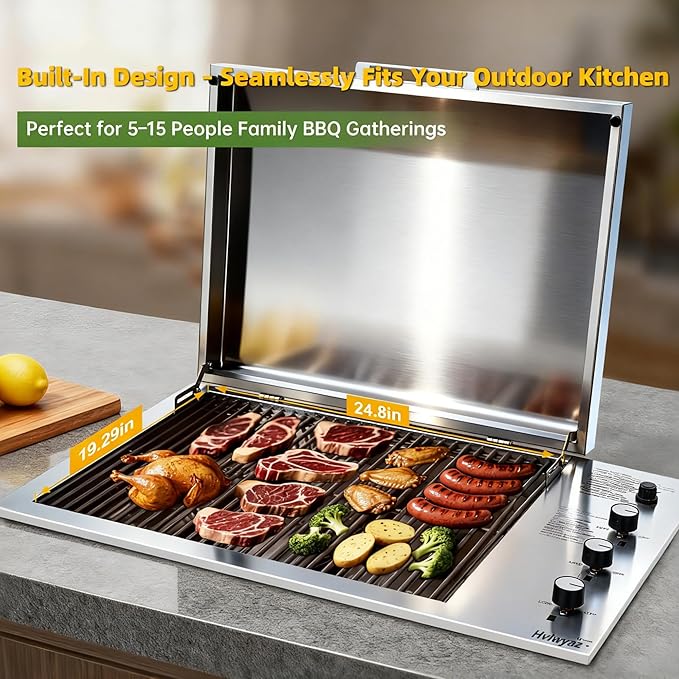 34-Inch Premium Built-In Liquid Propane Griddle - Image 2