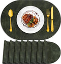 ADRIMER Placemats, Heat Resistant Oval Placemats Set of 8 Washable 12 x 17 Inch by Adrimersdreamistobeanindispensablecompanioninyourlife
