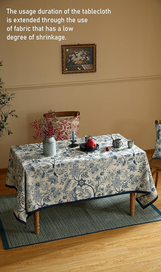 ISAENNE Designer French Linen Extra Long Rectangle Tablecloth, Durable Home - Image 7