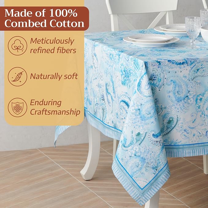 Maison d' Hermine Premium Table Cloth Square Table 100% Combed Cotton 70 x 70 - Image 4