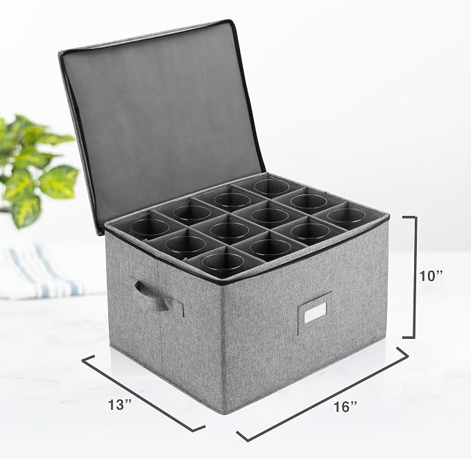 Hard Shell China Storage for Wine Glass - Image 2