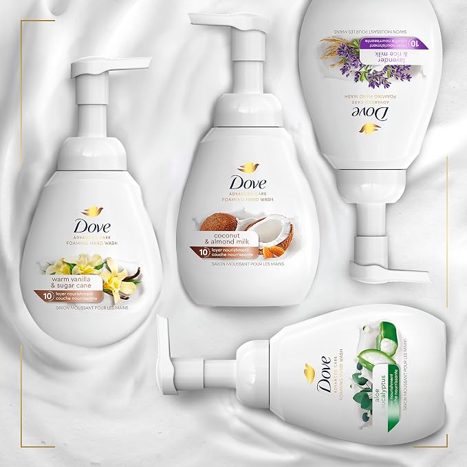 Dove Foaming Hand Wash Coconut & Almond Milk Pack of 4 Protects Skin from - Image 9