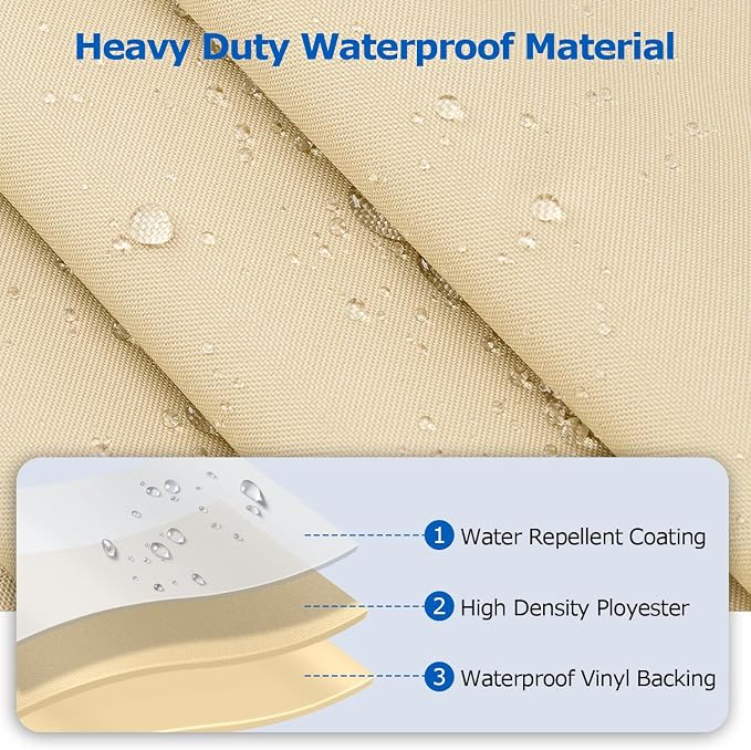 SunPatio Grill Cover for Outdoor Grill 65 Inch, Heavy Duty Waterproof BBQ Cover - Image 3