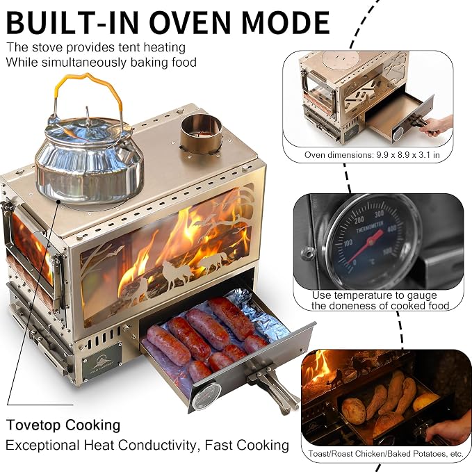 M8 Pellet Stove with Pellet Burner/Oven/Base - Image 4