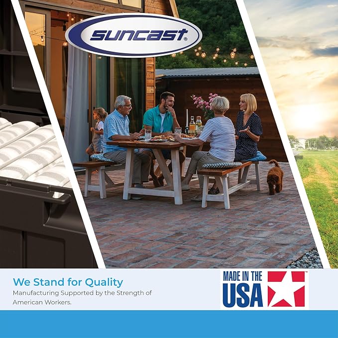 Suncast Trash Hideaway Outdoor 33 Gallon Garbage Waste Can Bin - Image 10