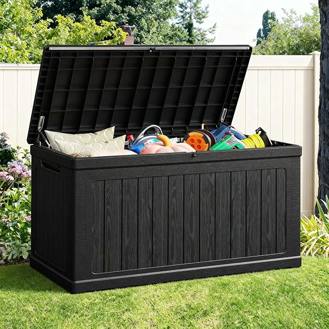 Lyromix 260 Gallon Outdoor Storage Box, UV-Resistant Waterproof Deck Box Outdoor by Lyromix