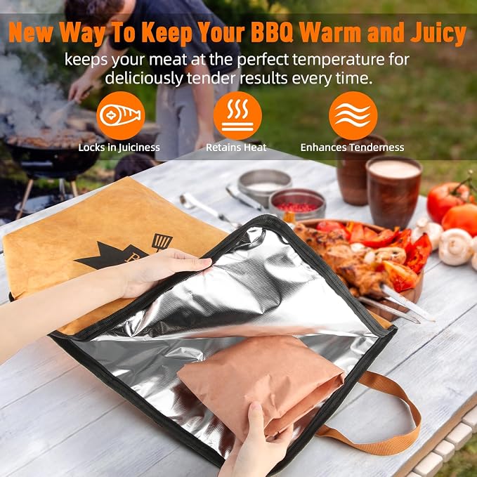 BBQ Blanket for Resting Meat, Reusable Smoker Grilling Meat Insulated Resting - Image 3