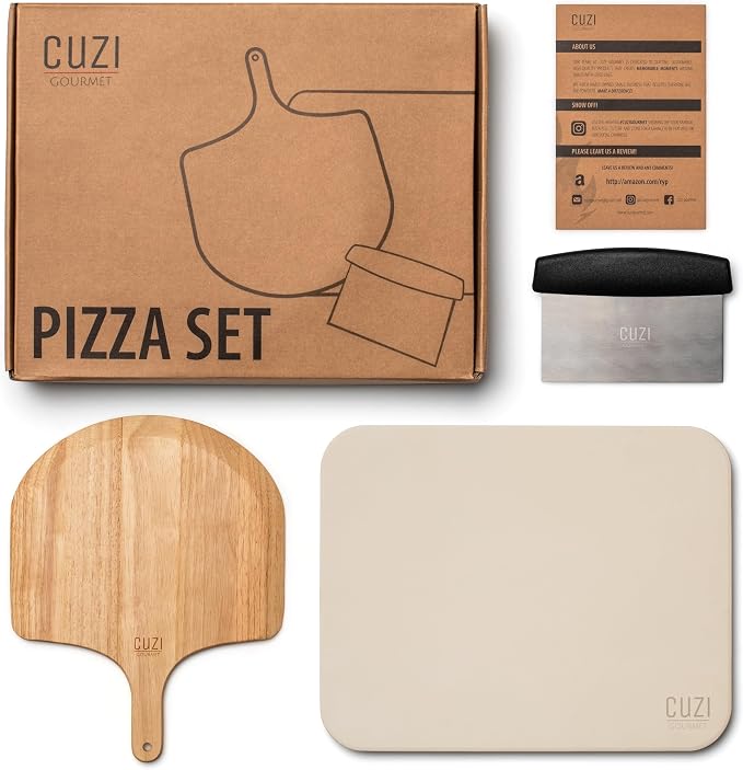 Cuzi Gourmet 3-Piece Pizza Stone Set - Image 8