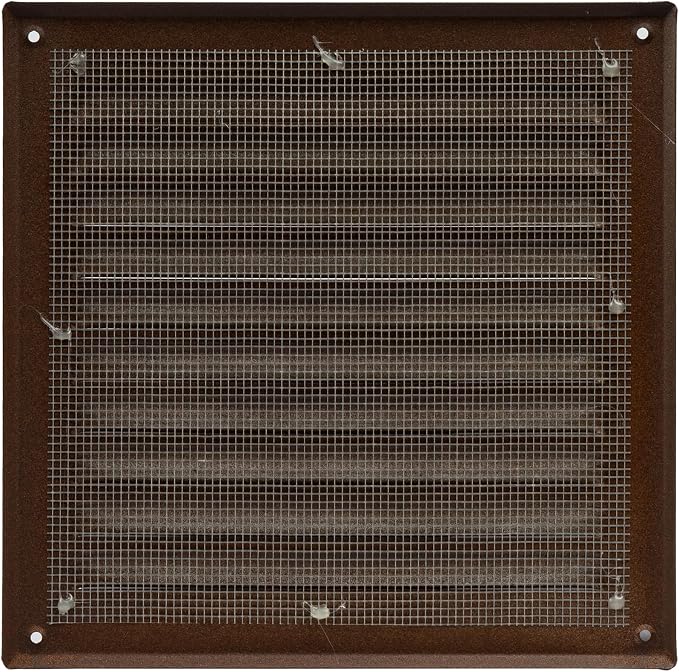 Square Ventilation Grille / 8" x 8" Inch Inside Measurement/Brown Metal Air - Image 3