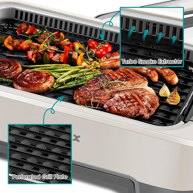CUSIMAX Smokeless Grill, Korean Grill, 1500W Electric BBQ Grill - Image 5