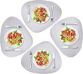 Herda Placemats Set of 4 for Dining Table Mats Place Mats Grey Leather by Betterqualitybetterlife